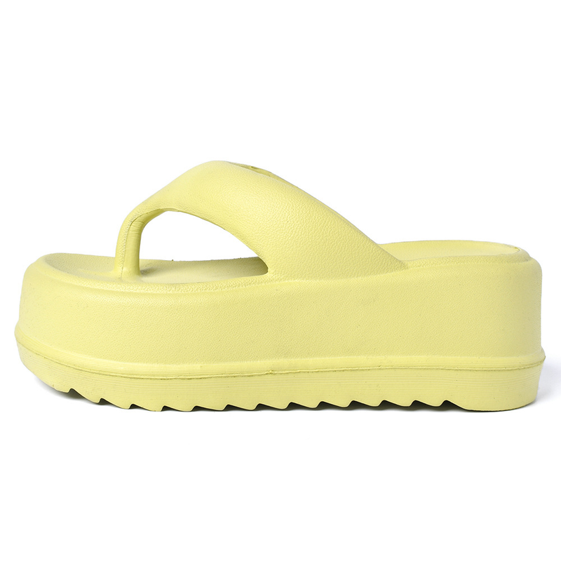 EVA thick-soled high-heeled flip-flops women's non-slip soft bottom stepping on feces feeling pinch-toe flip-flops for women_voghion.com