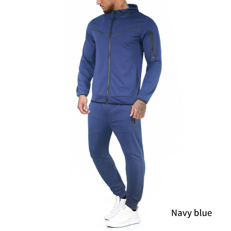 Spring Autumn Coat, Long Pants, Hooded Sports and Casual Set, Men's Set_voghion.com