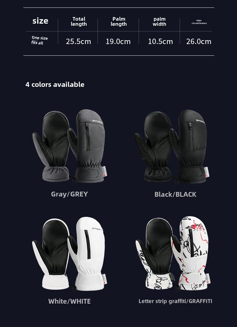 Gants chauds imperméables coupe-vent pour écran tactile de ski, snowboard, sports de plein air, cyclisme_voghion.com