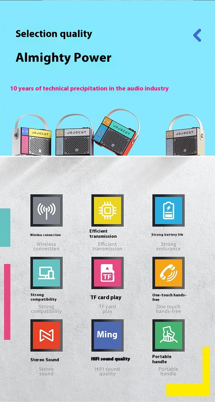 Retro Bluetooth Speaker - Vintage Wireless Speaker With TF Card Support, 5W Bass Sound, 10H Playtime - Portable Desktop Decor For Home/Outdoor_voghion.com