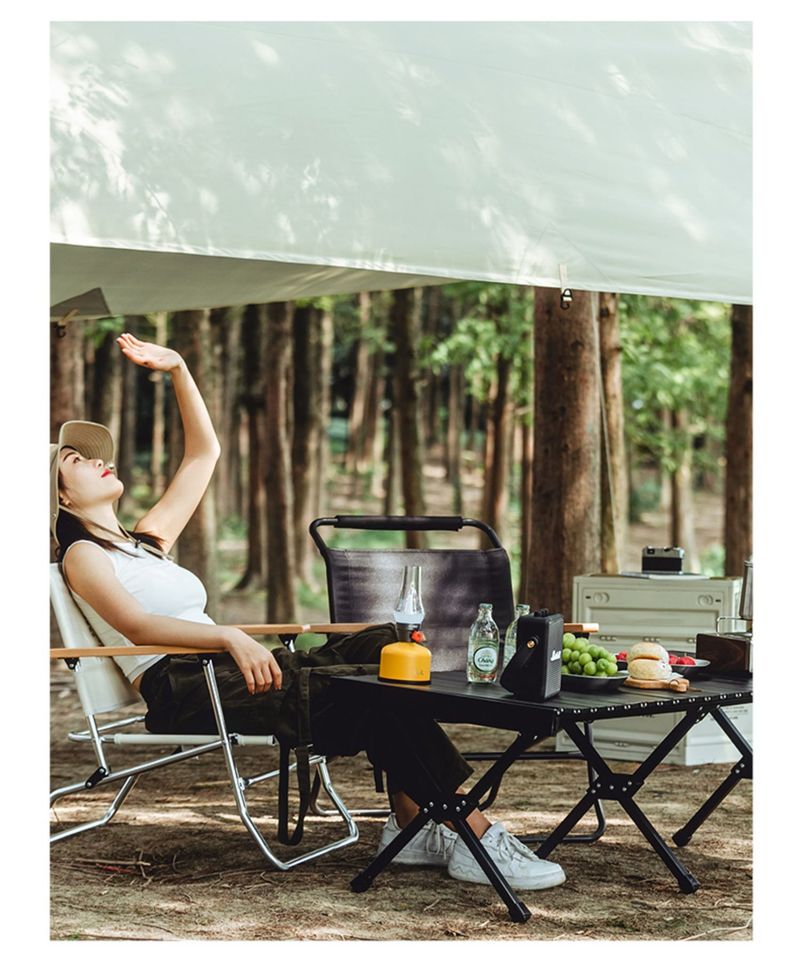 Mesa de piquenique dobrável portátil de liga de alumínio para churrasco e acampamento, leve, para uso externo_voghion.com