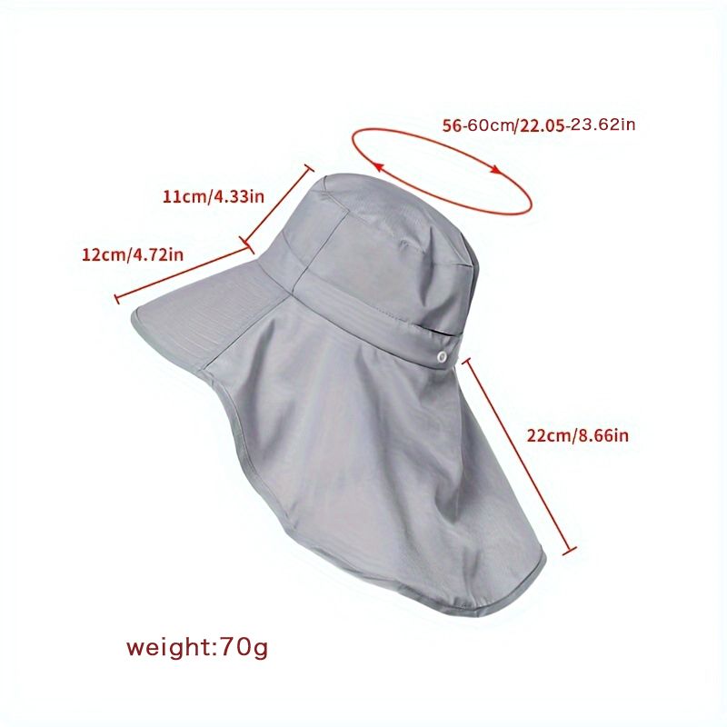Nuovi arrivi estate donne all'aperto grande tesa cappello da sole coreano collo protezione UV parasole cappelli tinta unita coda di cavallo scialle berretto da pescatore_voghion.com