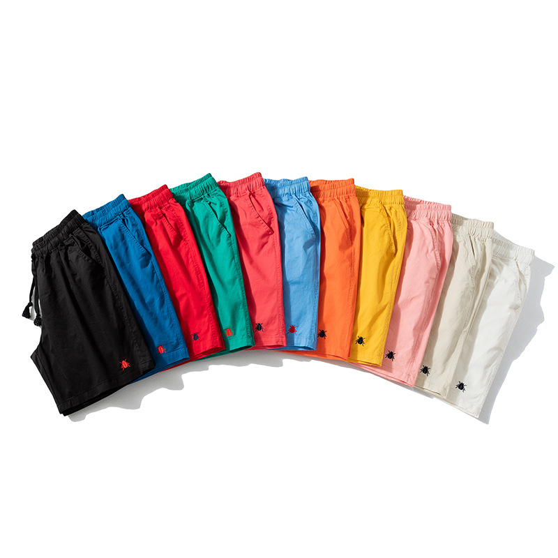 Sommer Neue Paar Candy Shorts Net Rot Gleiche Vielseitige Capris Für Männer Reine Baumwolle Mode Beachwear_voghion.com