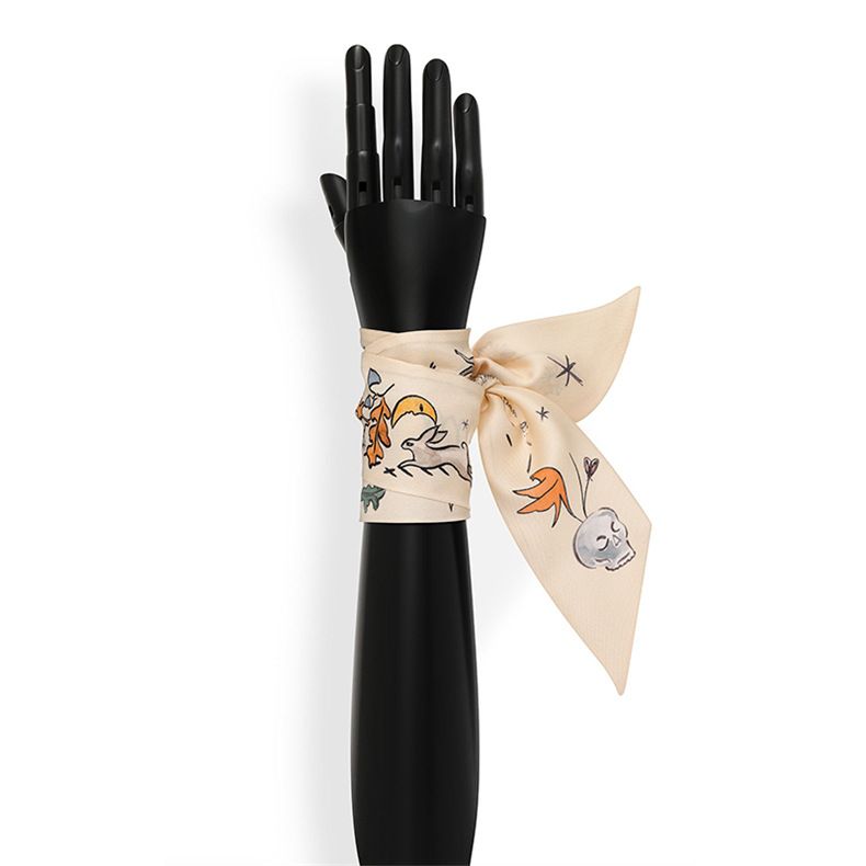Piccola sciarpa da donna primavera autunno edizione coreana versatile sottile stretta e lunga fascia da collo cravatta nastro stile capelli abbinato_voghion.com