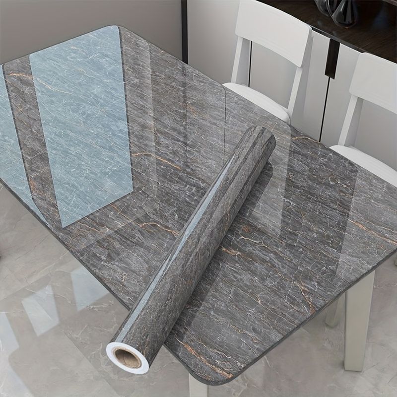 Kitchen Countertop Oil-proof Waterproof Gray Renovation Decoration Removable Marble Sticker_voghion.com