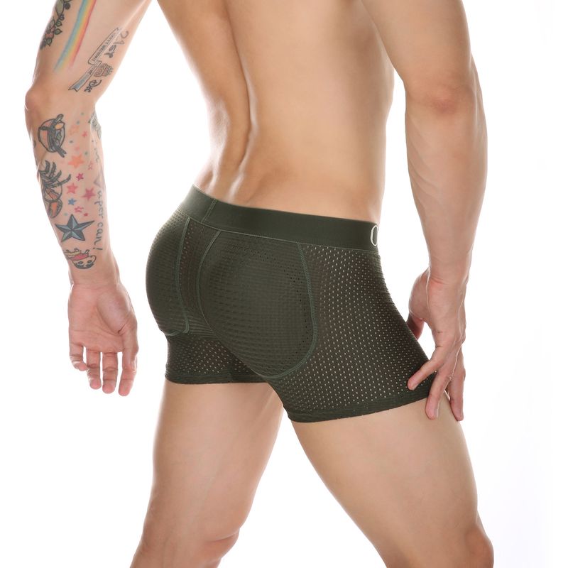 Men's Underwear Boxer Briefs With Padded Sponge Hip Lifting Buttocks_voghion.com