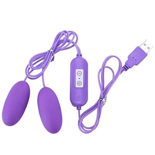 USB-betriebener, verstellbarer Doppel-Bullet-Vibrator mit G-Punkt-Stimulation, elektrischer Klitorisstimulator, Sexspielzeug, Orgasmus-Mini-Vibrator für Frauen_voghion.com
