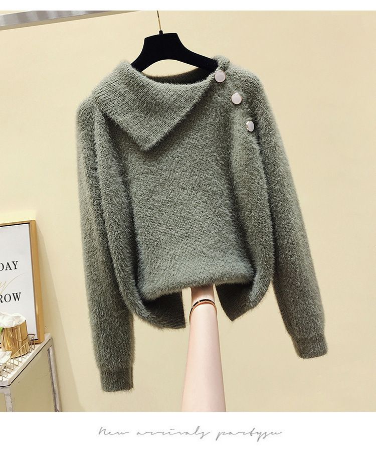 Women's Clothing three piece suit for women, designer sweater, thickened slim vest coat, high waist, cable pattern, wide leg casual pants_voghion.com