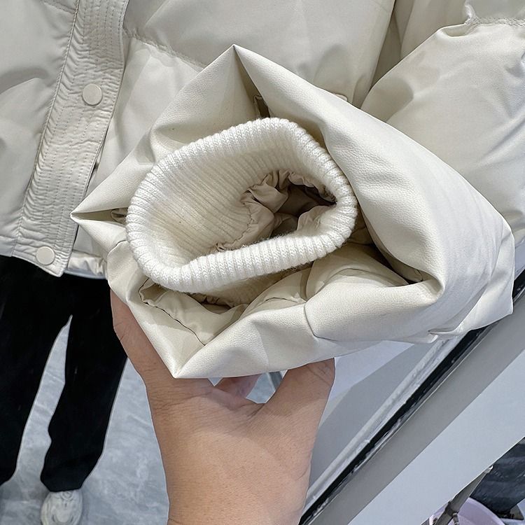 Doudoune en similicuir pour femme, manteau d'hiver court et surdimensionné, style bombardier, doudoune chaude en similicuir_voghion.com