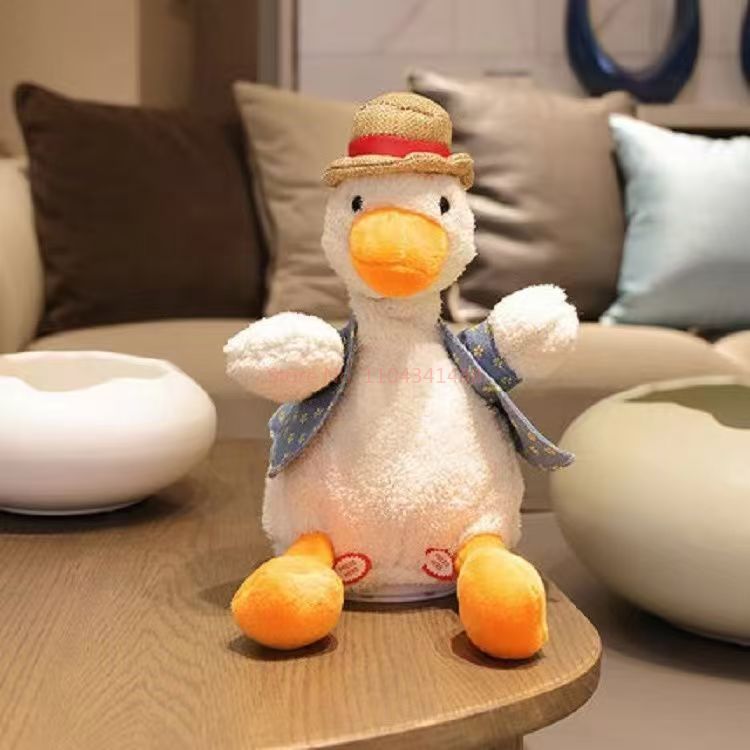 New Toy Plush Repeated Duck Learning To Speak Recording Singing, Male And Female Toys Plush Toy Repeated Duck Doll_voghion.com