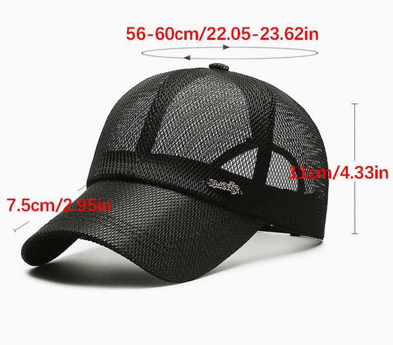 Canada Summer For Men Letter Mesh Baseball Cap Sports Sun Visor Breathable Snapback Hat Male Outdoor Stylish Simple_voghion.com