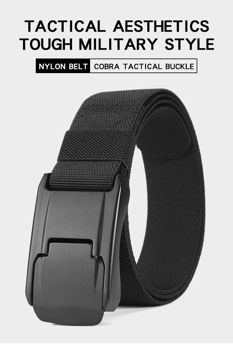 HOT New Stretch For Men and Women Hard Alloy Quick Release Buckle Strong Real Nylon Unisex Elastic Overalls Work Belt_voghion.com