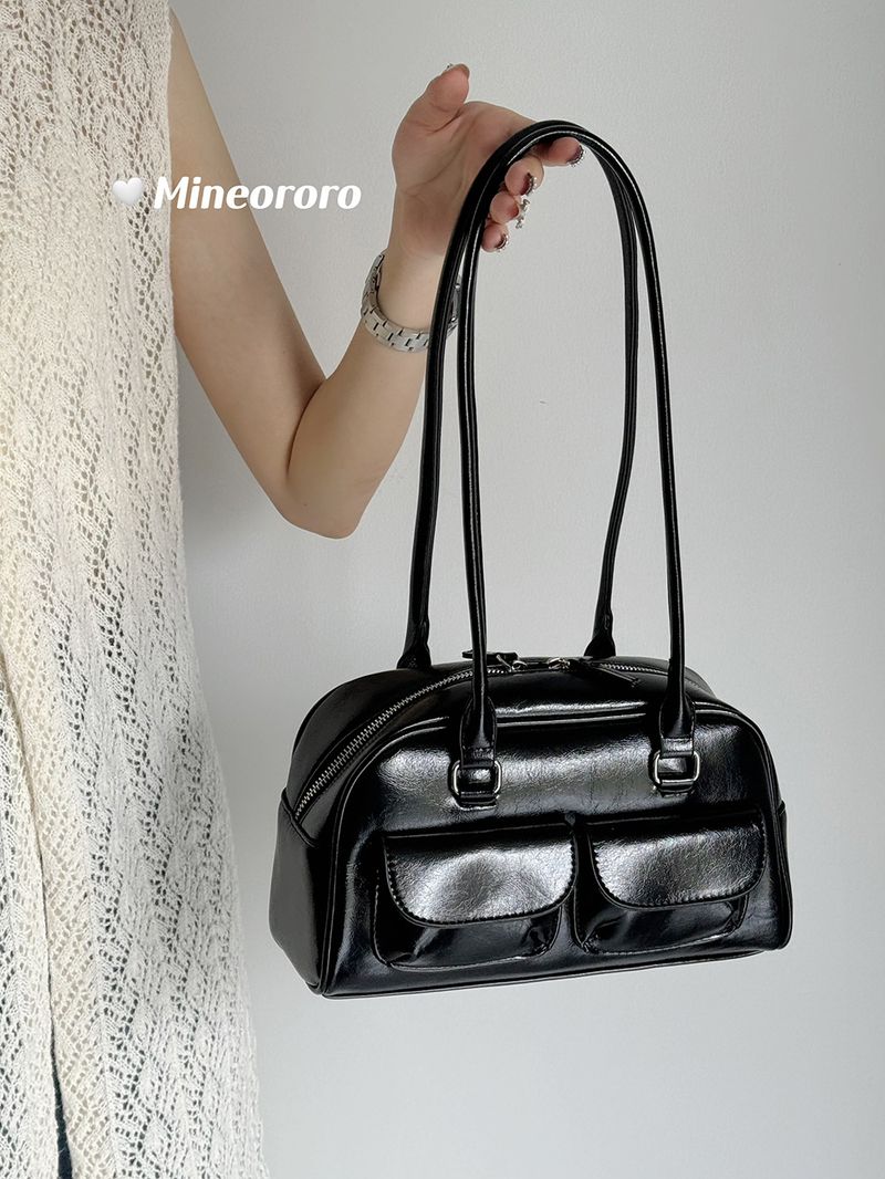 Nova bolsa de boliche coreana nicho axila grande capacidade pequeno bolso design bolsa para mulheres_voghion.com
