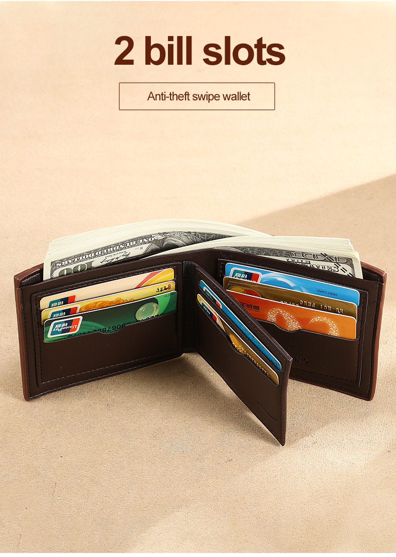Cartera Mang de estilo clásico, carteras de cuero para hombre, cartera corta para hombre, tarjetero, cartera para hombre a la moda de alta calidad_voghion.com