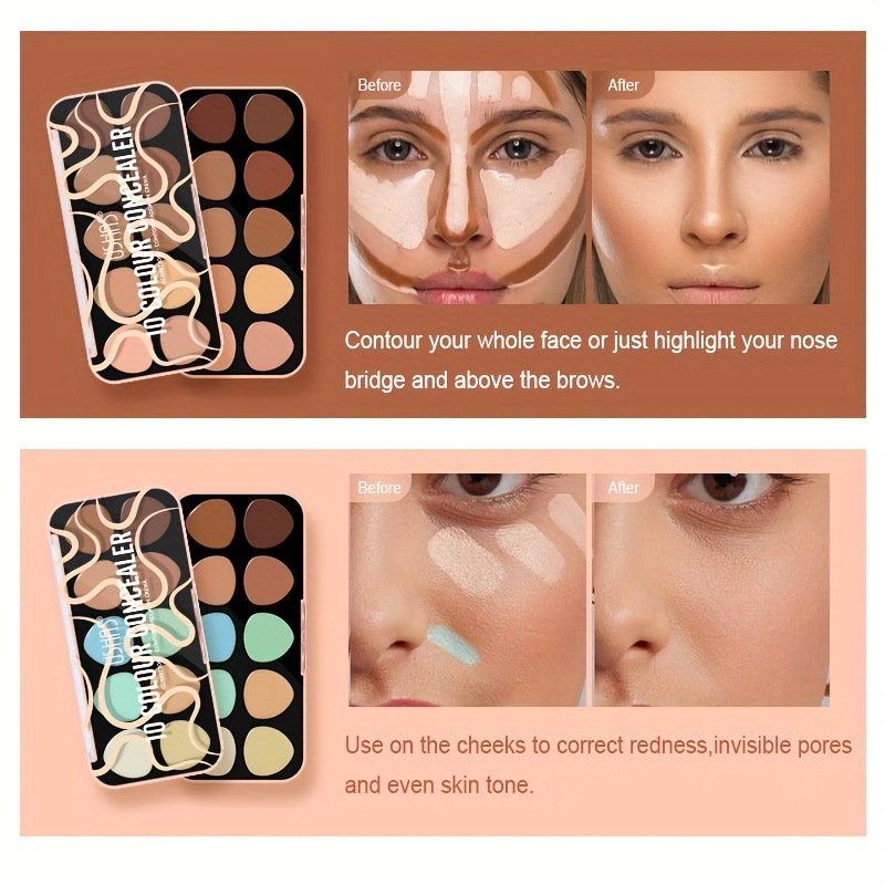 (Displaybox) USHAS Make-up 10 Farbtablett, Concealer ES4190B_voghion.com