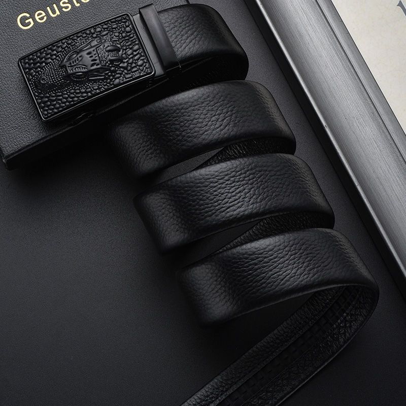 HOT DINISITON Men's Automatic Crocodile Pattern Buckle Fashion High Quality Leather Belt_voghion.com