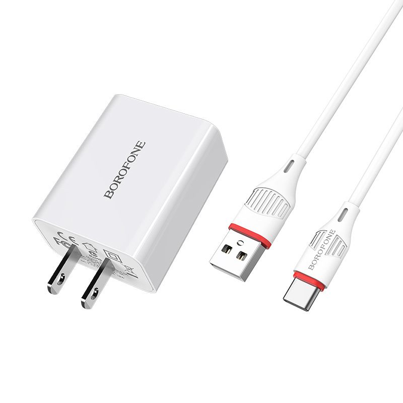 Set de cablare Android BA21 pentru festivaluri de muzică Cap de încărcare standard american Încărcător TYPE-C cu un singur port QC3.0_voghion.com