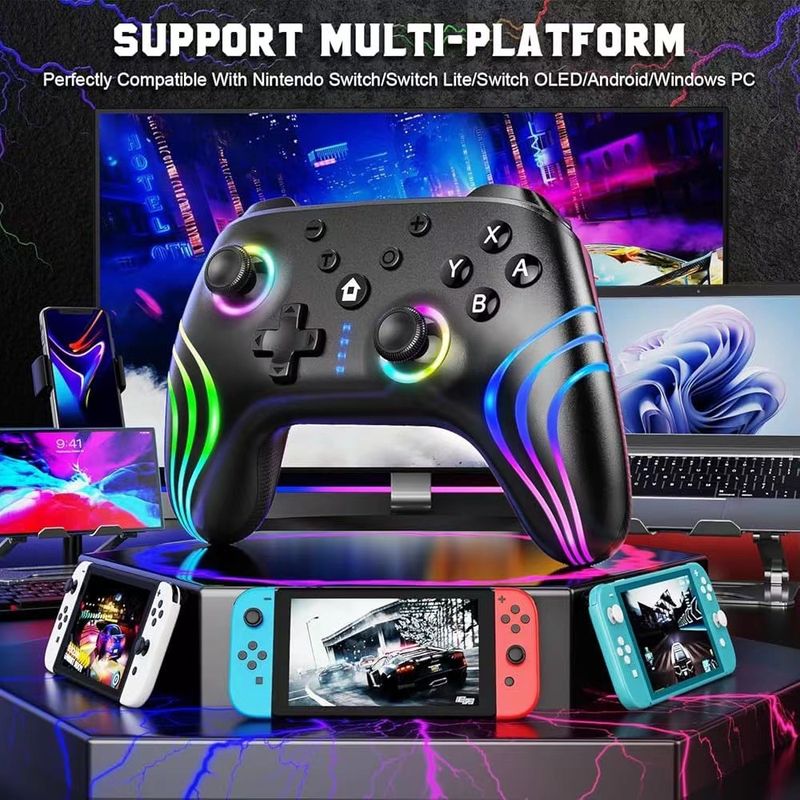 Switch Wireless Bluetooth Game With Screenshot For Android, IOS, Mobile Phone, Gyroscope, Computer, PC Controller_voghion.com