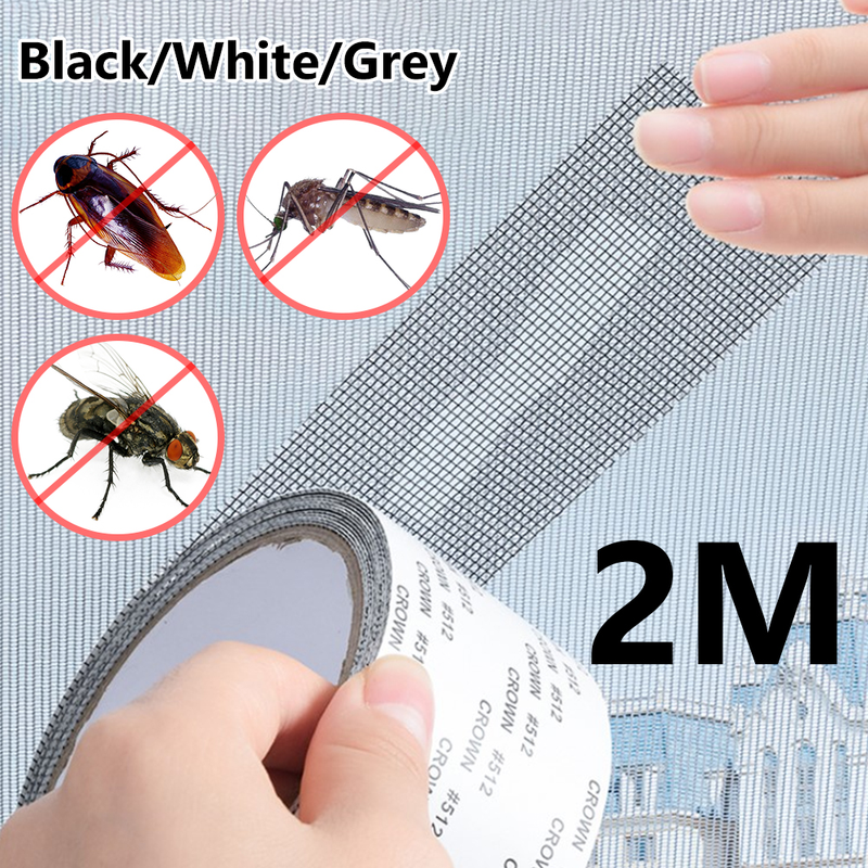 5*200CM Adhesive Door Window Net Anti-insect Hole Patch Stickers Mesh Accessories Mosquito Wires Patch Screen Tape Repair Broken_voghion.com