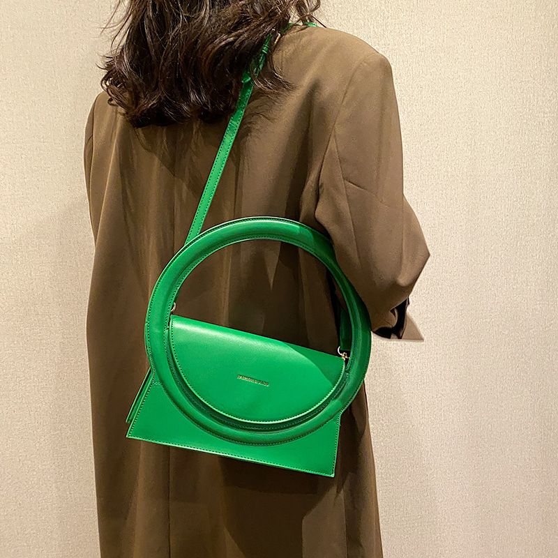 Borse delle migliori marche da donna 2024 Borsa a tracolla con tracolla da donna in pelle PU con grande manico rotondo alla moda_voghion.com