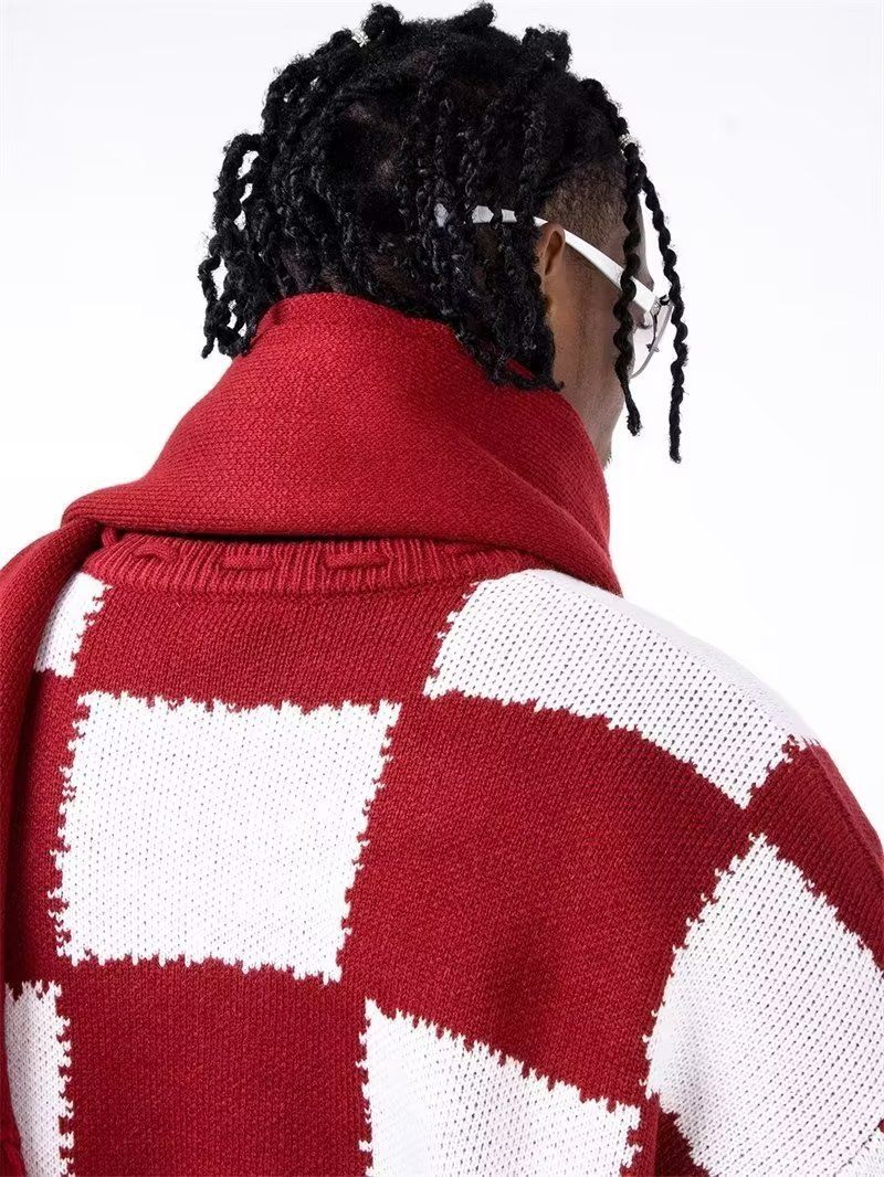 Men's Chunky Knit Sweater - Winter Oversized Korean & Japanese Style Pullover | Loose Fit Cable Crewneck | Ins Trendy Streetwear | Hot Search (M-XXL)_voghion.com