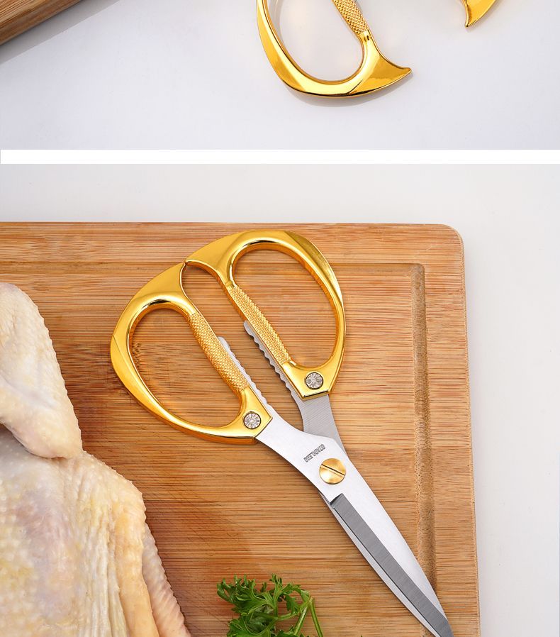 Original Japanese Household Stainless Steel Tailor Fabric Paper Kitchen Heavy Duty Chicken Duck Bone Scissors_voghion.com