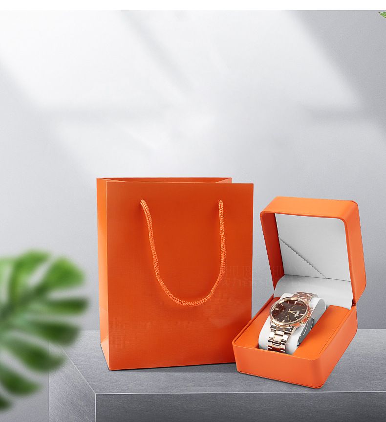 Leather Round Corner Watch Box Storage Box Advanced Sense Watch Packaging Box Green Watch Box Watch Box_voghion.com