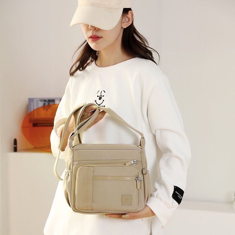 Simple For Women With Multiple Compartments, Casual Versatile Women's Textured Travel Shoulder Bag, Large Capacity_voghion.com