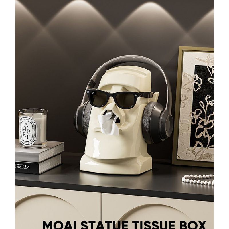 Caja de pañuelos de alta gama, multiusos, creativa y original para decoración de sala de estar, soporte para gafas y auriculares._voghion.com