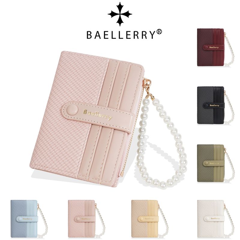 Neue Damen-weibliche High-End-Ins-Stil Student Color-Blocking Perlenkette Mode PU Kleine Brieftasche für Frauen_voghion.com