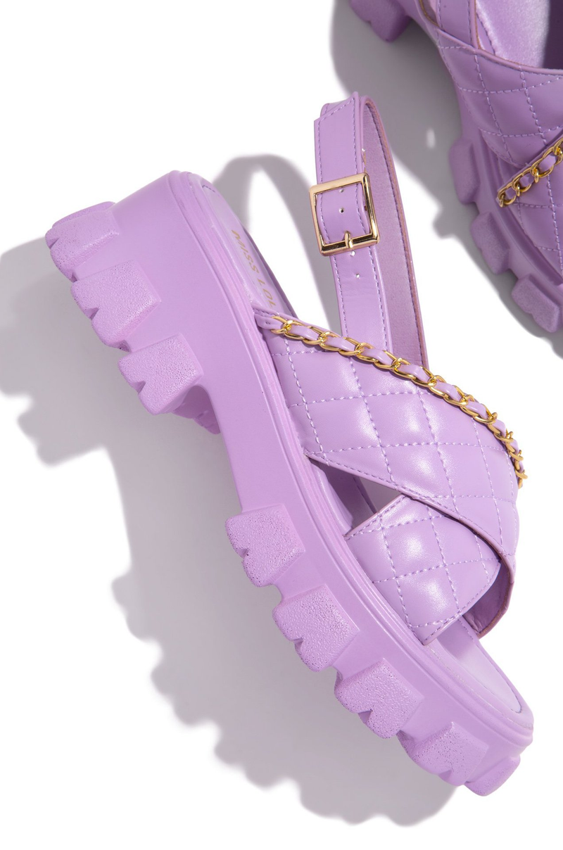 Sandalias de suela gruesa de comercio exterior para mujer, con hebilla cruzada, cadena decorativa, puntera con fugas, cruz pequeña, fragancia rómbica, sandalias de playa con entramado_voghion.com