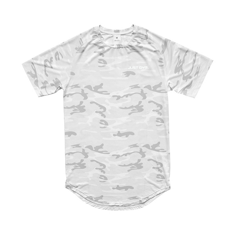 Muscle Fitness Men's Casual Top Camo Sports Breathable Quick Drying Outdoor Short Sleeve T-shirt_voghion.com