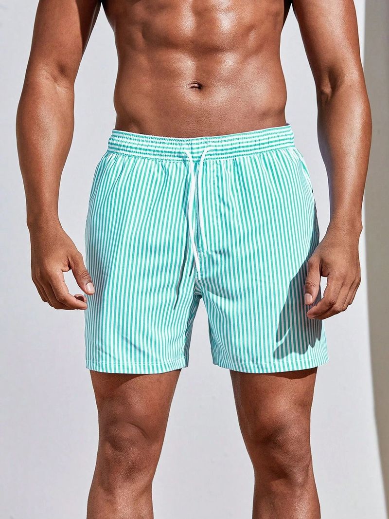 Unbeatable Quality Unbeatable Quality 3D Digital Printed Casual Men's Striped Shorts None_voghion.com