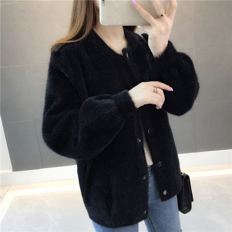 Wool Coat Women's Clothing Spring And Autumn 2025 New Loose Outerwear Mink Velvet Top Internet Celebrity Versatile_voghion.com