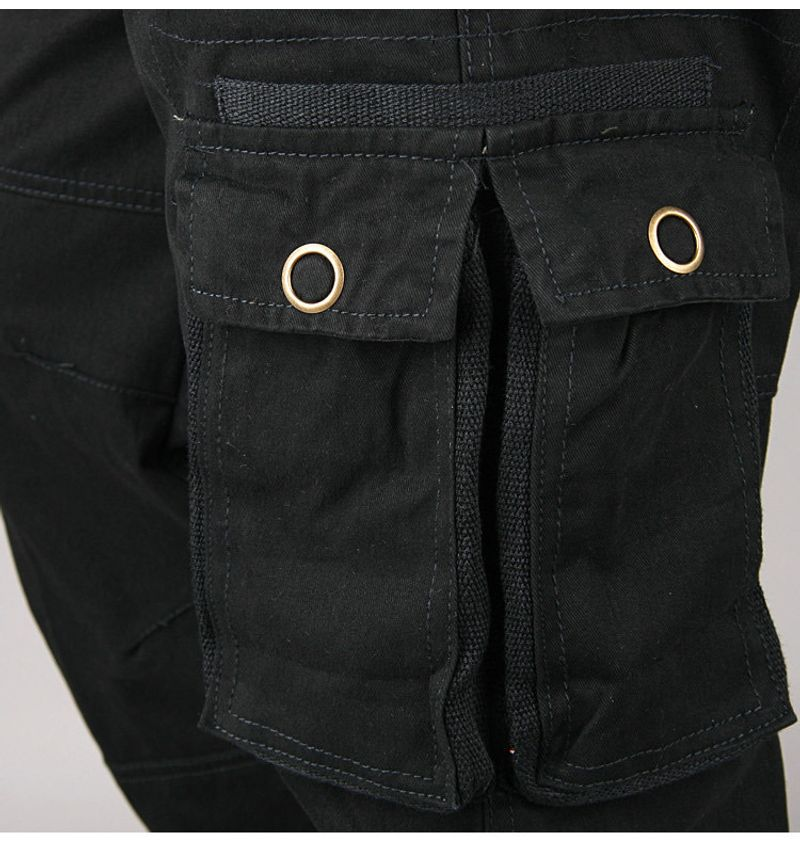 Herrenbekleidung, Baggy-Freizeithose mit mehreren Taschen, Outdoor-Baumwolloverall_voghion.com