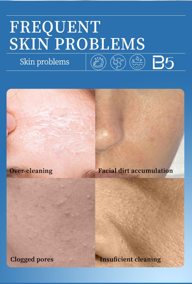 Cross Border TVLV Vitamin B5 Moisturizing Cleanser Deep Cleansing With Massage Brush Head Amino Acid Cleanser_voghion.com