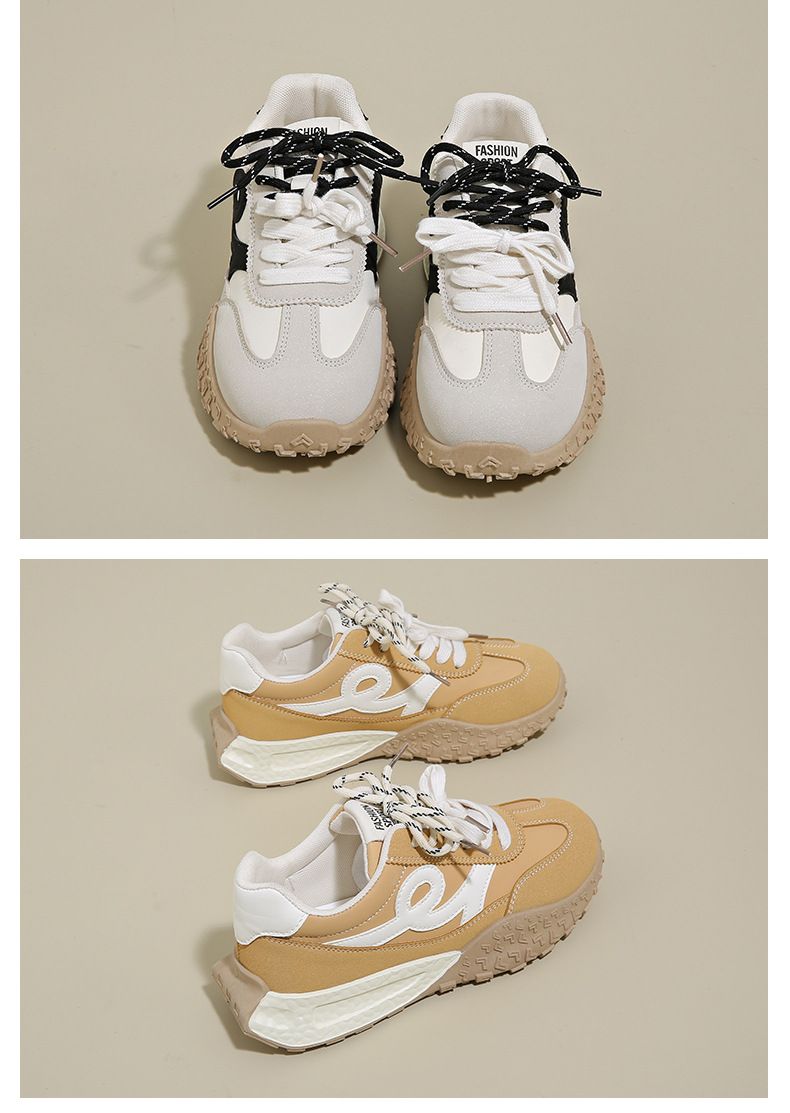 Thick Soled Shoes For Women New Color Matching Forrest Gump Shoes Casual All Match Non Slip Running Sports Dad Shoes_voghion.com