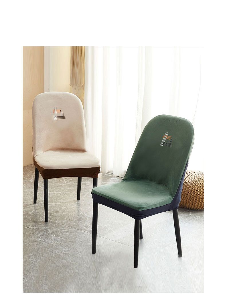 Stretchable Chair Covers, Full Coverage Non-Slip Dining Chair Slipcovers, Modern Minimalist Thick Winter Fabric, One-Size Fits Most_voghion.com
