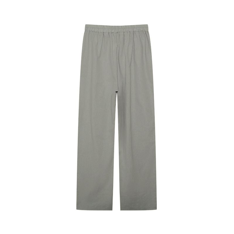 Damenbekleidung Zweiteiliges Set für Damen mit langärmeligem Revers und lässigem Frühlings- und Herbstanzug in einfarbiger Hose mit weitem Bein_voghion.com