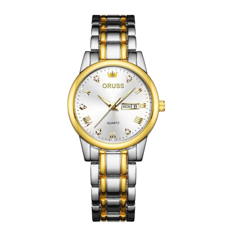 Fully Automatic Quartz Watch Luminous Waterproof Calendar Diamond-Encrusted Business Women's Wristwatch_voghion.com