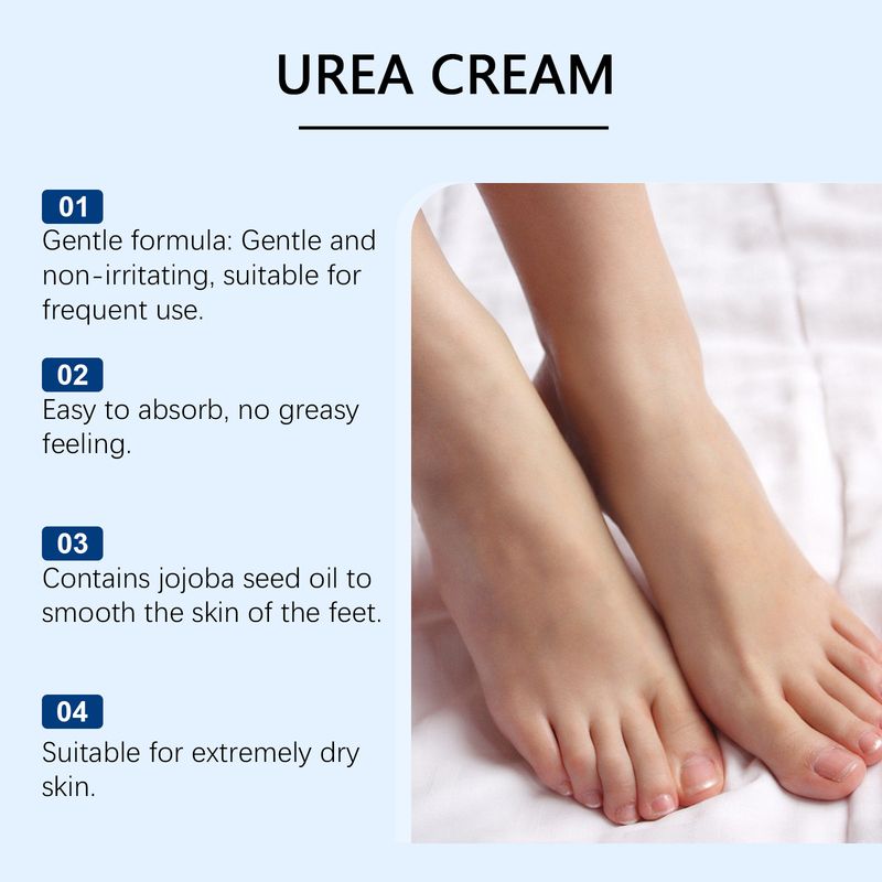 OceAura Foot Care Urea Cream Gentle Exfoliating Non-Sticky Moisturizing Softening Heel Daily Maintenance_voghion.com