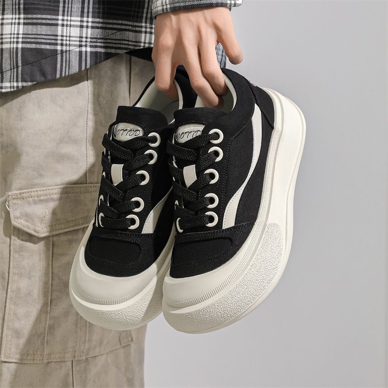 Ugly Cute Trendy And Versatile Dad Round Toe Bread Sparkling Drinks, Celebrity Pairs, Canvas Shoes, Board Shoes_voghion.com