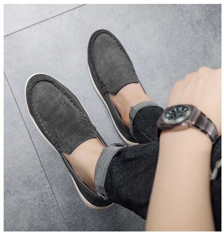 SHLIANG Herren Freizeitschuhe Wildleder Loafer Klassische Herrenschuhe im britischen Stil Leichte, weiche Mokassins für Herren Slip-On Driving Flats Y0577_voghion.com