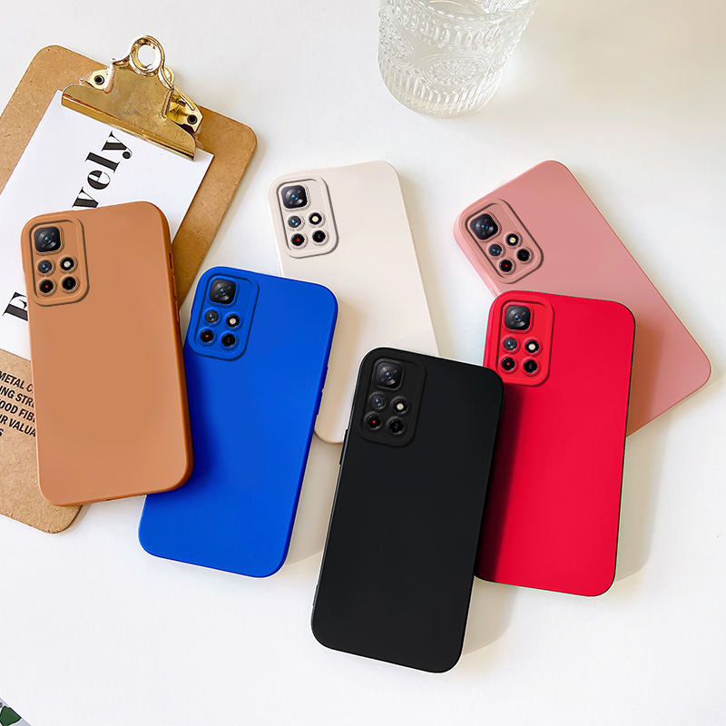 Funda de silicona para proteger los LED de la cámara para Xiaomi Redmi Note 11 10 Pro 10T 9T 8 Redmi 10 K40 K30 9A 9C 10X Funda para teléfono S_voghion.com