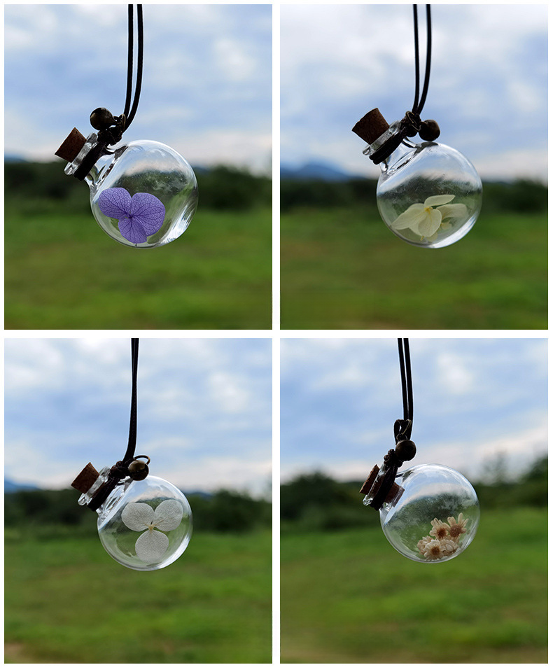 Lufterfrischer Ewiges Parfümglas Leeres Anhänger Auto Frische Getrocknete Blume Hängende Dekorative Flasche_voghion.com