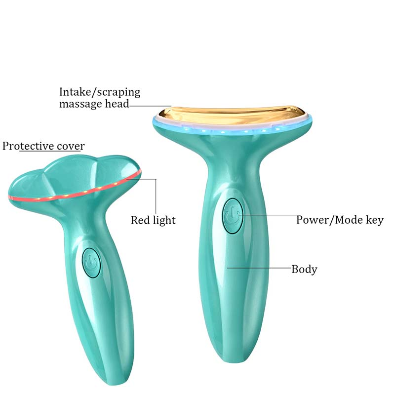LED Thermische Nek Trillingen Massage Hoofd Huidverjongende Lifting Schrapen Massager Draai Verminder Dubbele r 70% korting_voghion.com