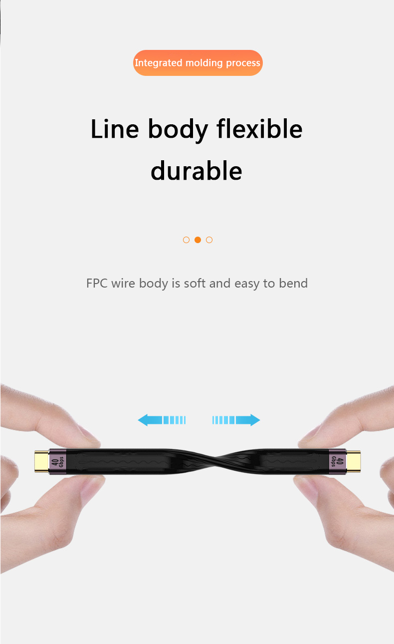 USB Type C Naar USB C 3.1 Gen2 40Gbps Datakabel Voor Book Pro USB C PD 100W QC4.0 Snel Opladen Video SSD Kort_voghion.com