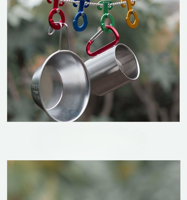 Tenda da campeggio con corda antivento in lega di alluminio, gancio ad artiglio automatico multifunzionale, fibbia a O da campeggio con gancio rapido autobloccante_voghion.com