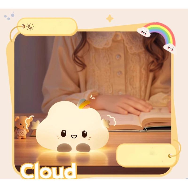 Cloud Silicone Night Internet Celebrity Ta Slee Comanion Nursing High-end Atmoshere Light Deskto Ornament Table_voghion.com