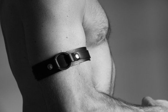 Bracciale da uomo in pelle, bandana, collare, braccialetto, stile moda, Bmsm, padrone schiavo, grasso, abuso, U Bear Party_voghion.com